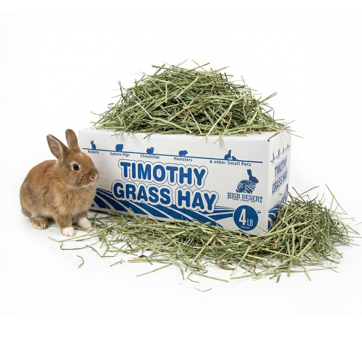 High Desert 1st Cut Timothy Hay for rabbits with long stems encouraging daily chewing