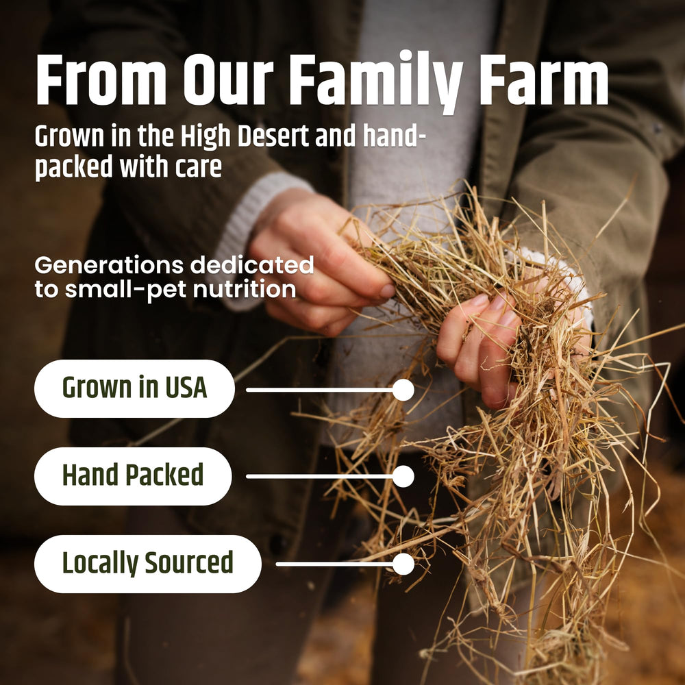 Pure timothy hay with no additives, ideal daily feeding option