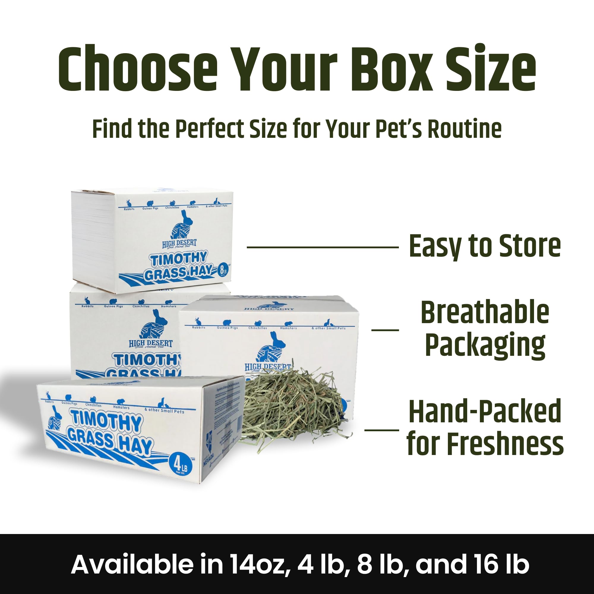 Pure timothy grass hay from High Desert is sun-cured and additive-free