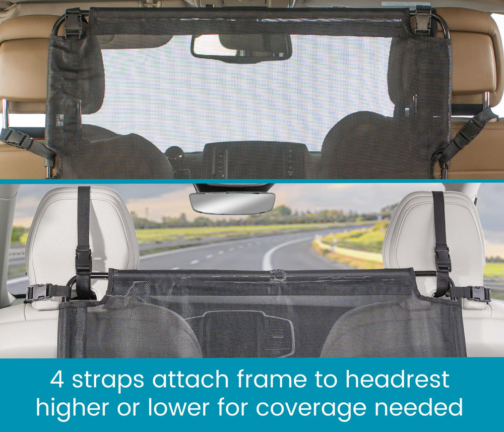 Adjustable height keeps the rear view clear, ensuring safe driving with rear-view mirrors unobstructed.