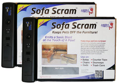 High Tech Pet Sofa Scram Sonic Deterrent 2-Pack deters pets from furniture with a loud beeping cue