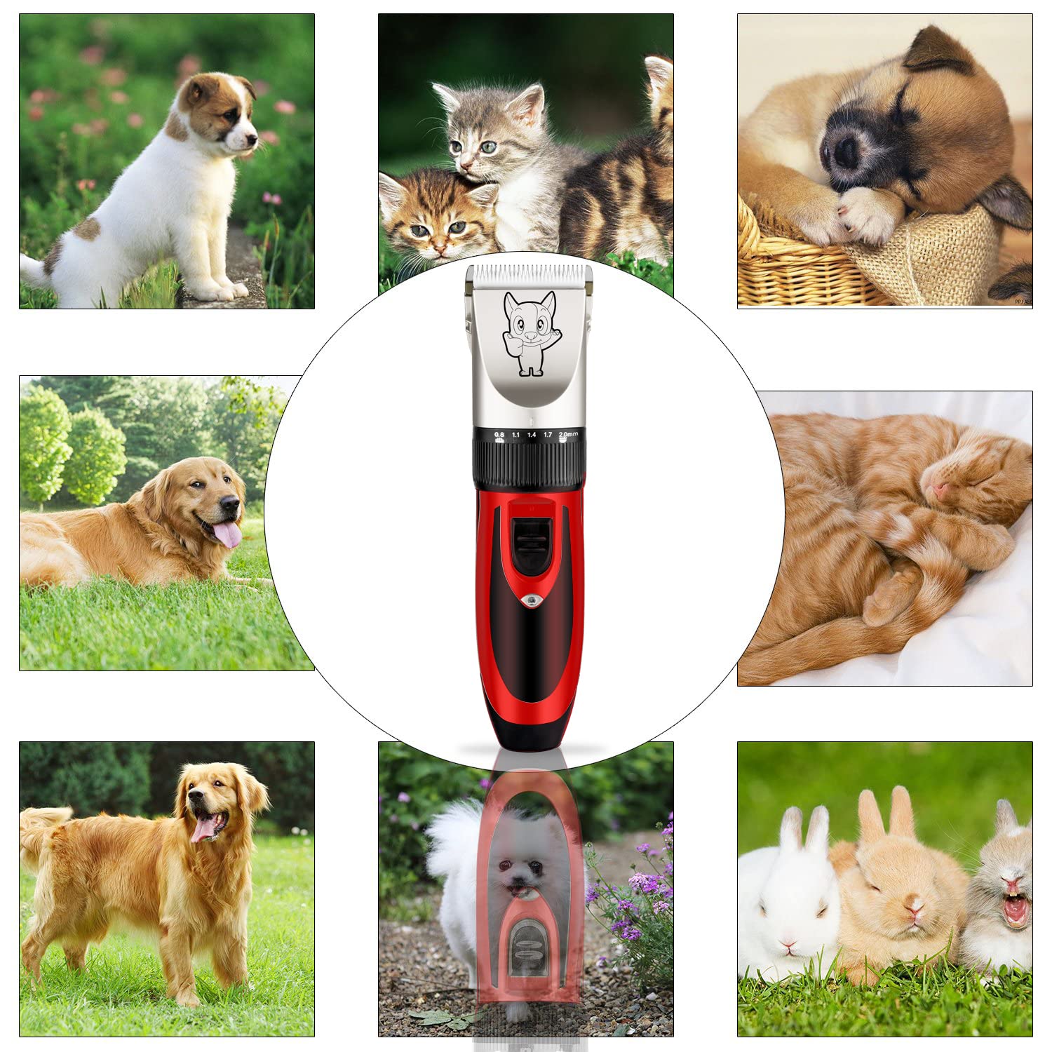 Highdas dog clippers easy cleaning with removable blade