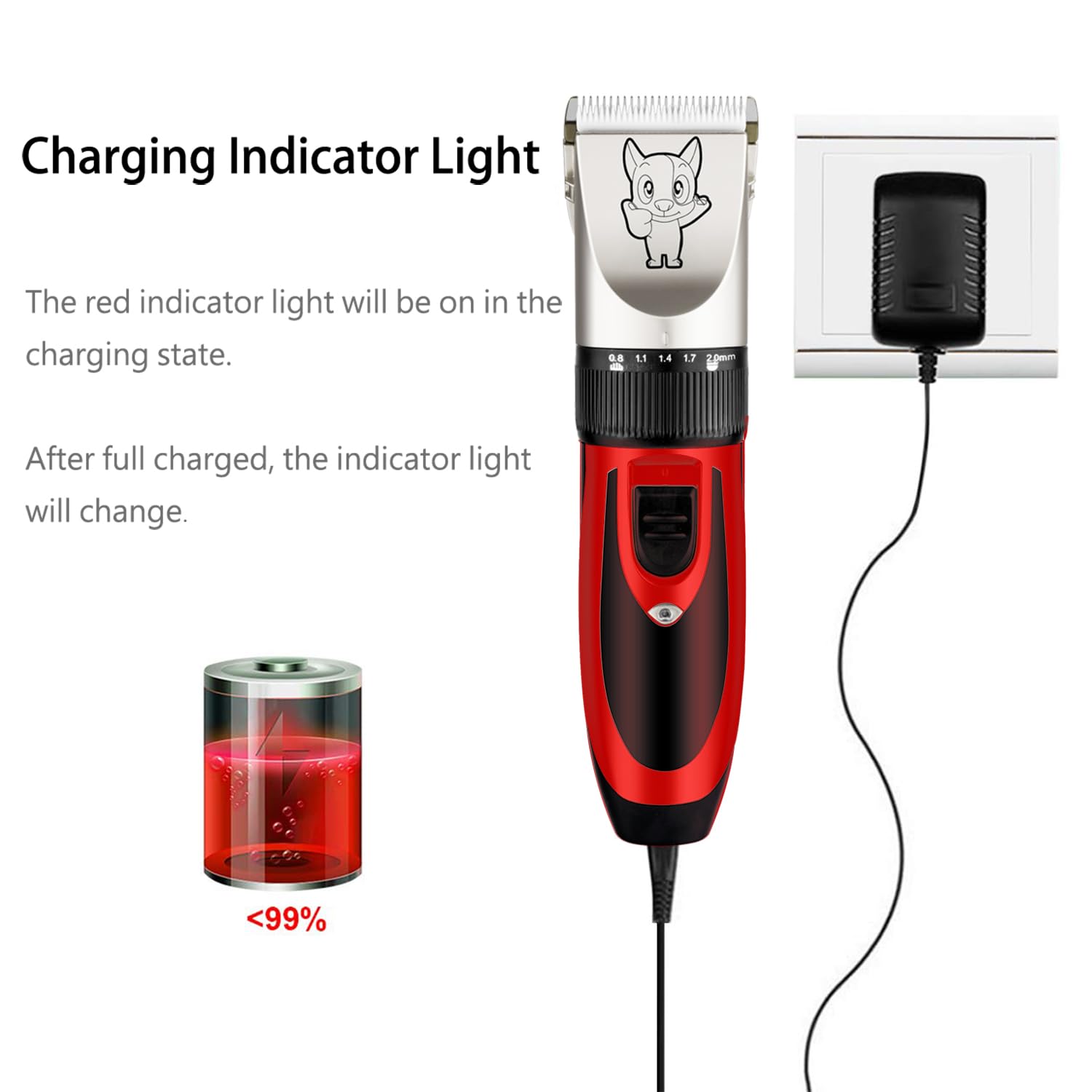 Highdas dog clippers low-noise motor for calm grooming sessions