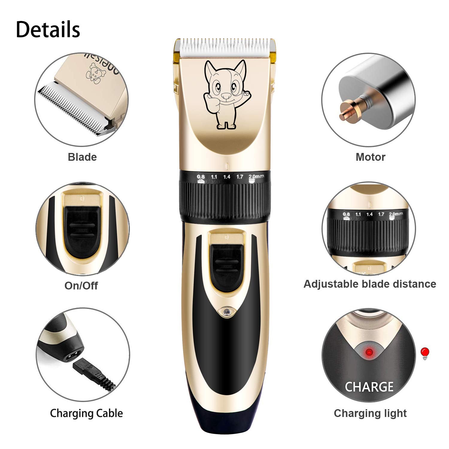Highdas rechargeable design for uninterrupted grooming sessions