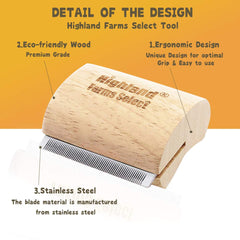Highland Farms Select deshedding tool for horses helps remove shedding hair.