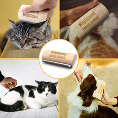 Highland Farms Select five-inch stainless brush glides smoothly through fur.