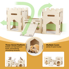 HIIMALEX Bunny Castle tunnel access supports hidden areas and playful discovery.