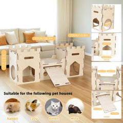 HIIMALEX Bunny Castle ventilation corners promote fresh air and comfort.