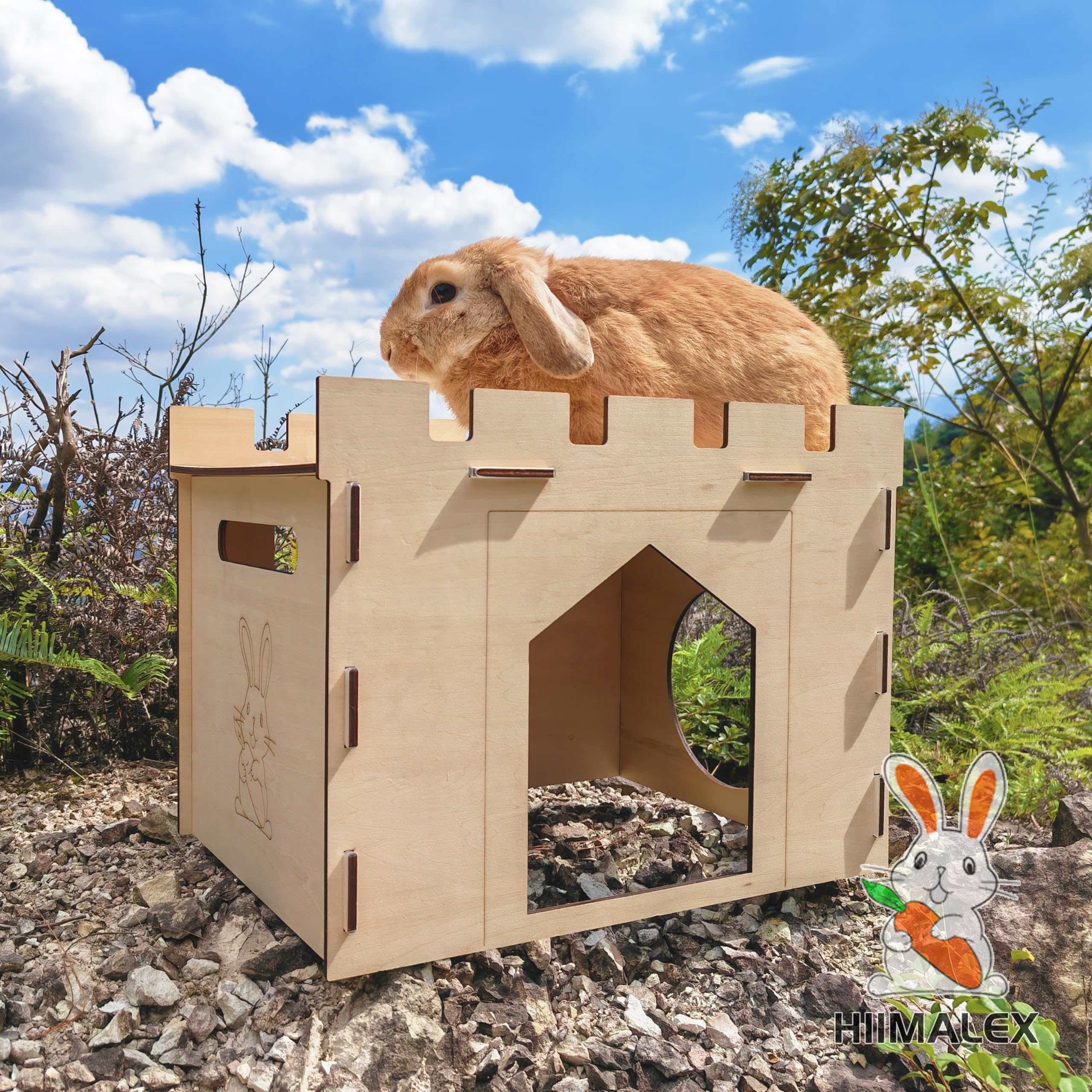 HIIMALEX bunny house decorative look blends into home décor while housing small pets.