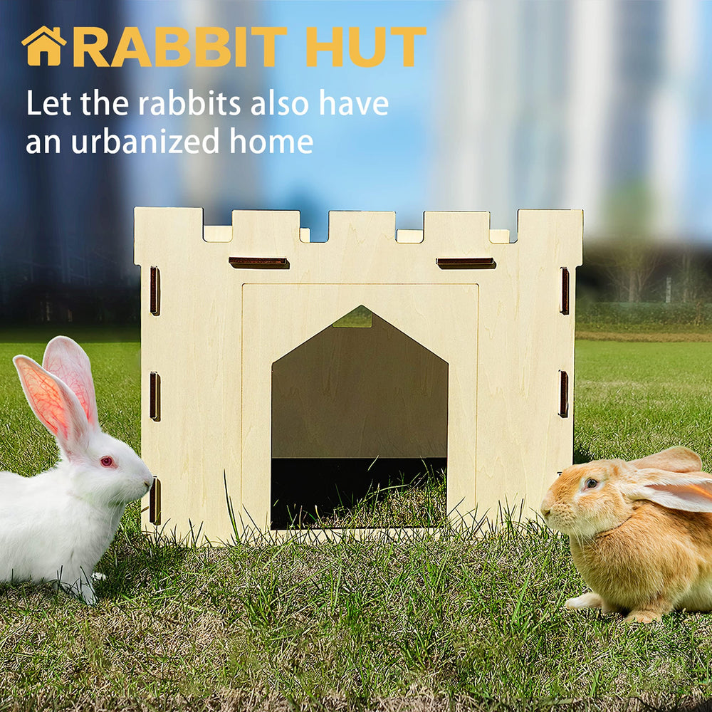 HIIMALEX bunny house safety features reinforced security for chewers and curious pets.