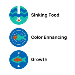 Hikari color-boosting pellets in tank demonstrating natural brightness