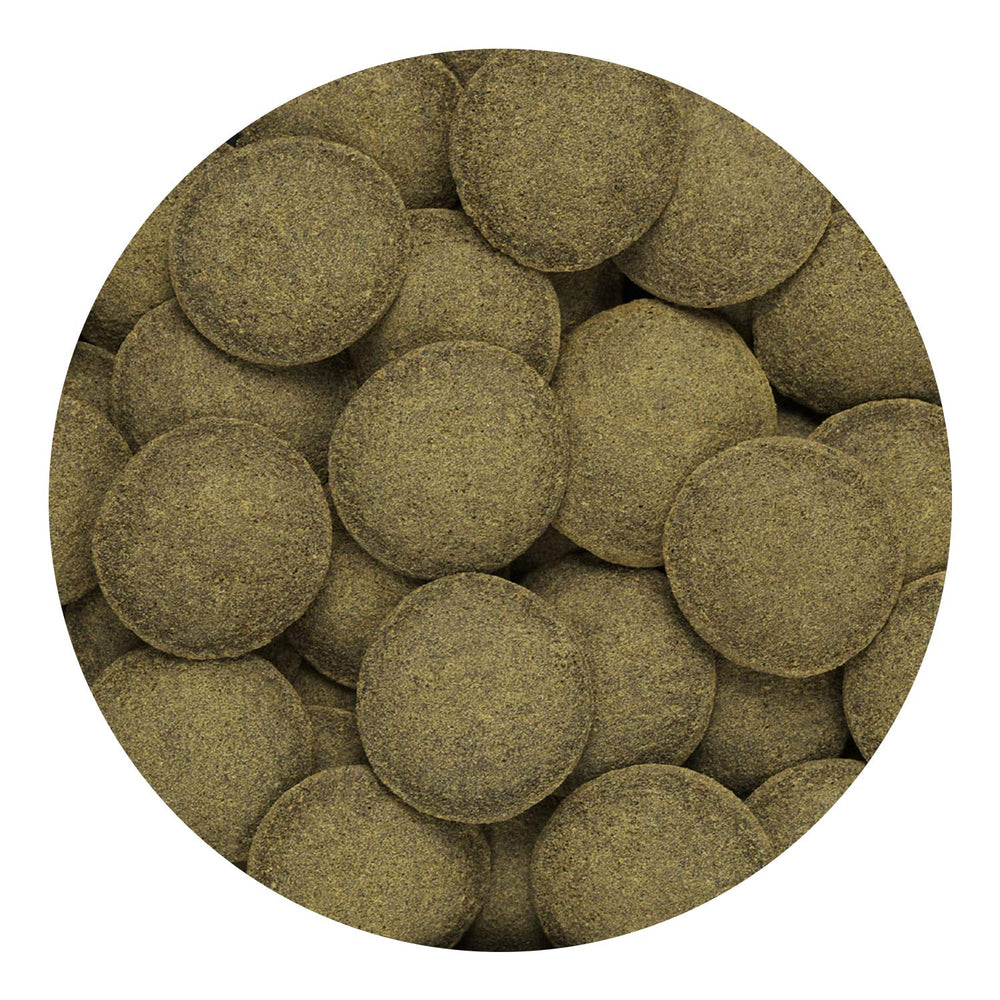 Hikari wafers served in bowl show natural pellet form and palatable texture.