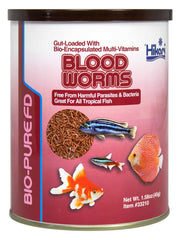 Hikari Bio-Pure Blood Worms packaging for aquatic pets