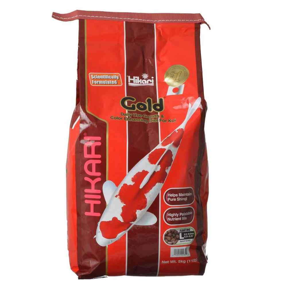 Hikari Gold 11lb Large koi food bag for vibrant color and balanced nutrition