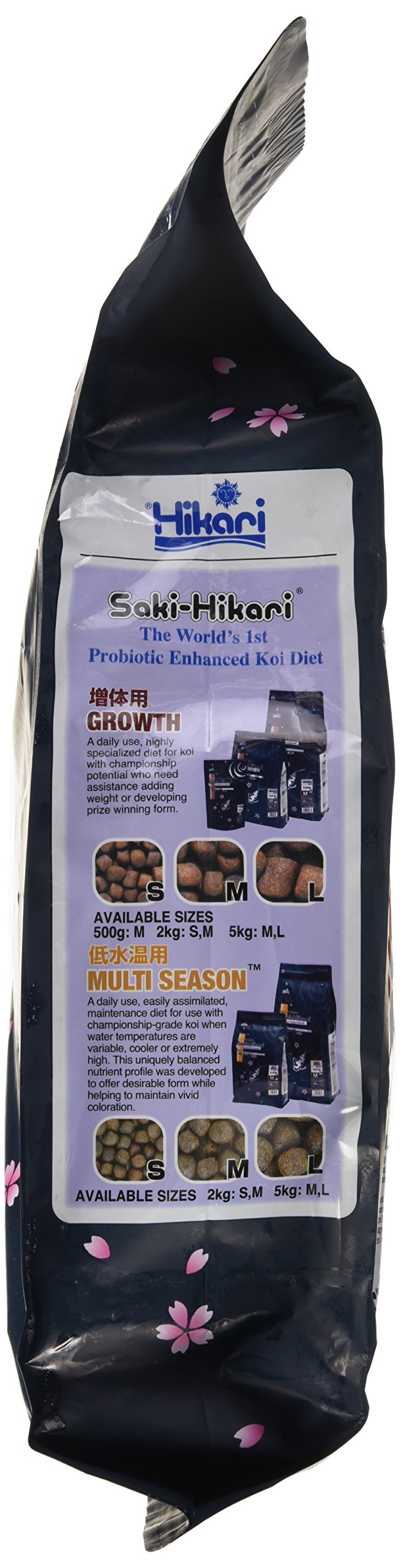 Hikari Saki-Hikari packaging front highlights cooler-water feeding suitability