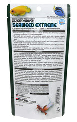 Hikari Seaweed Extreme pellets support omnivores like clownfish and damsels during feeding
