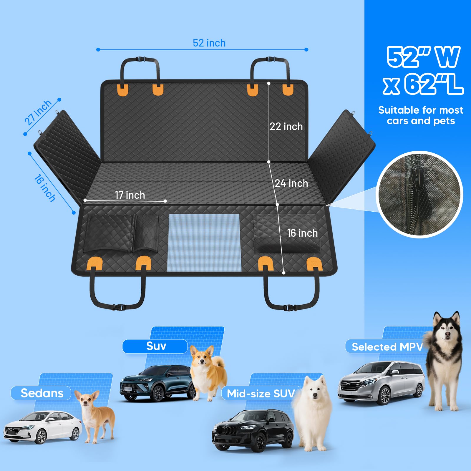 HikeSeptPals easy-install design fits most cars without tools