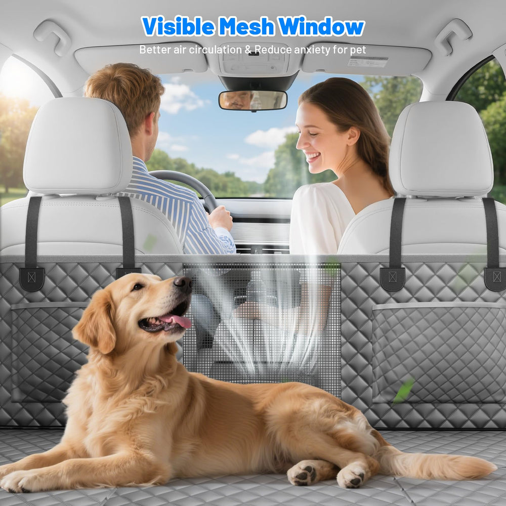 HikeSeptPals backseat cover features roomy pockets for toys and treats
