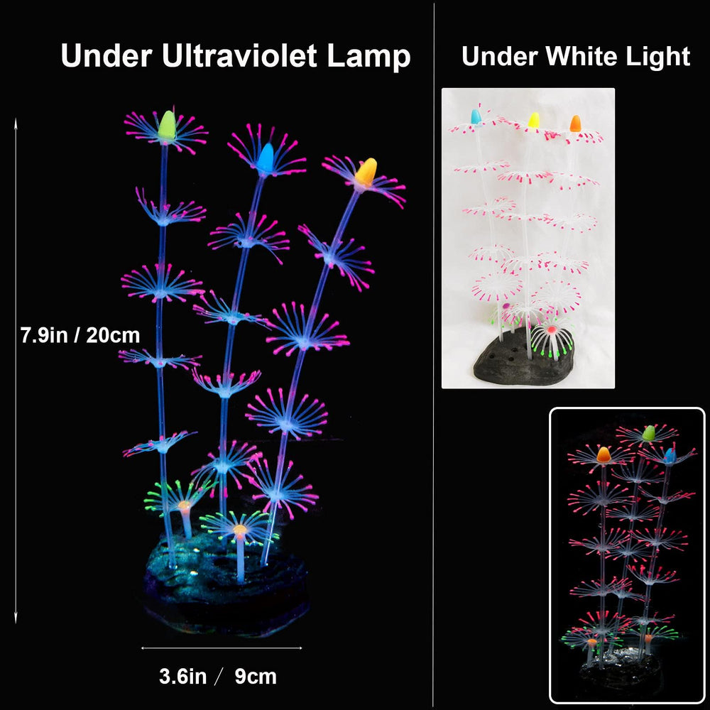 HIKTQIW glow aquarium base keeps decor anchored to the bottom.