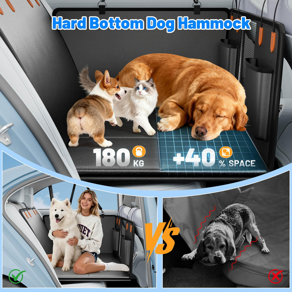 HikeSeptPals dog seat cover breathable mesh window improves airflow.