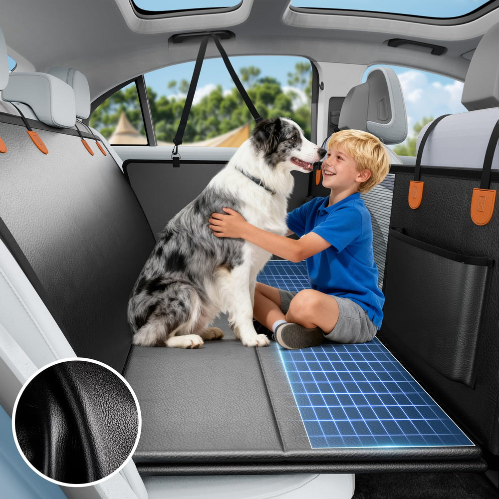 HikeSeptPals PU leather waterproof cover guards seats from spills.