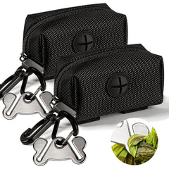 Hilihali dog poop bag dispenser in soft fabric for hands-free walks