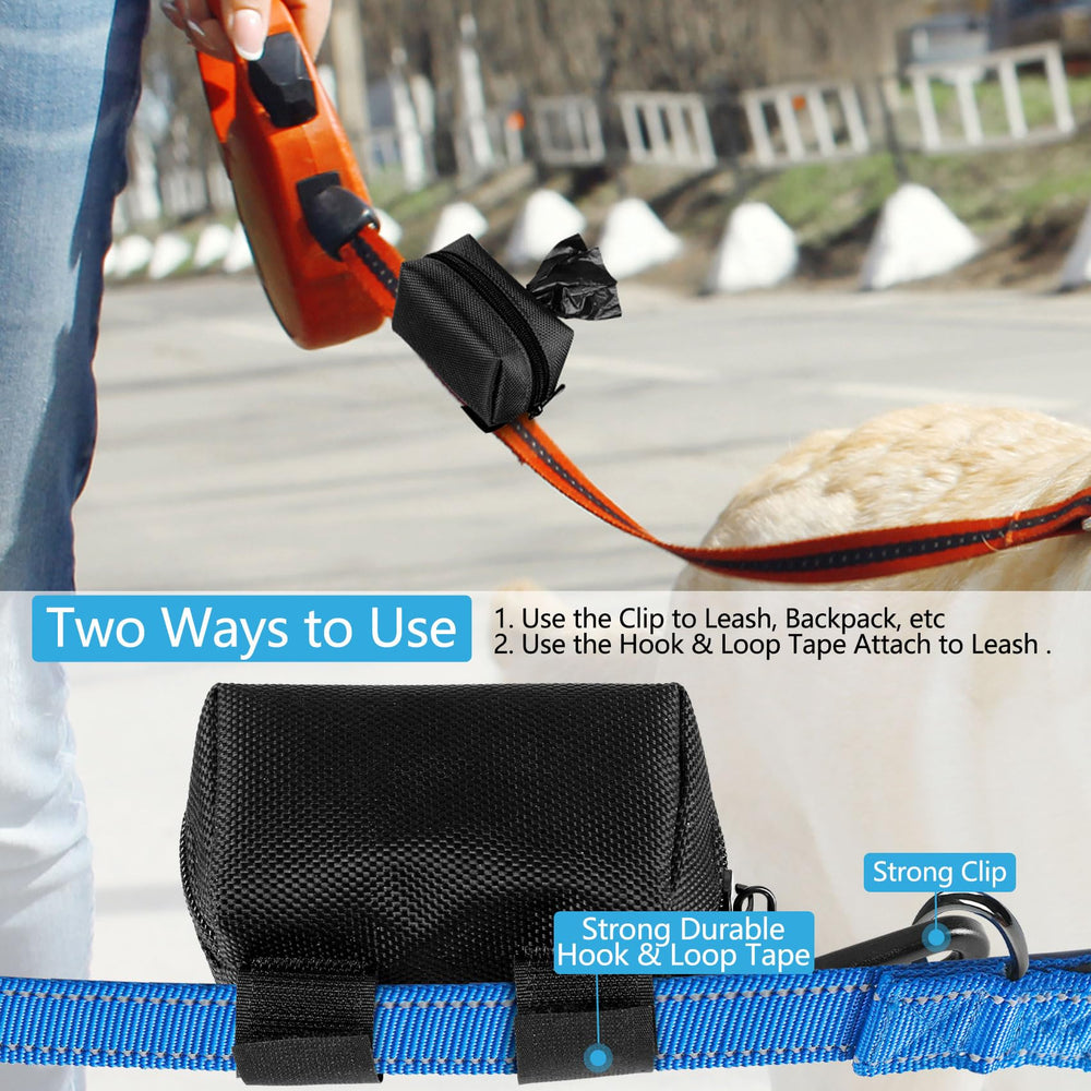 Hilihali easy clip-on design attaches to leash or backpack