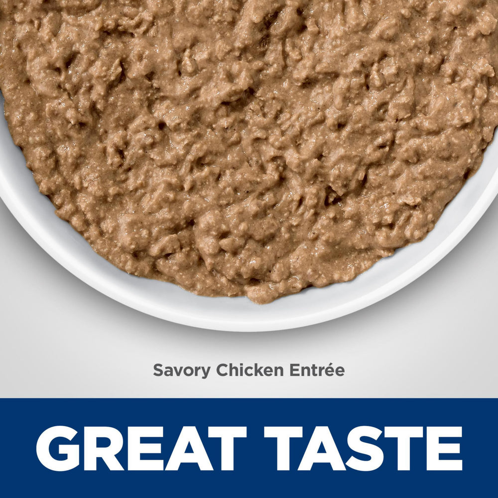 Hill's Science Diet high-quality chicken protein supports muscle maintenance in adult cats.