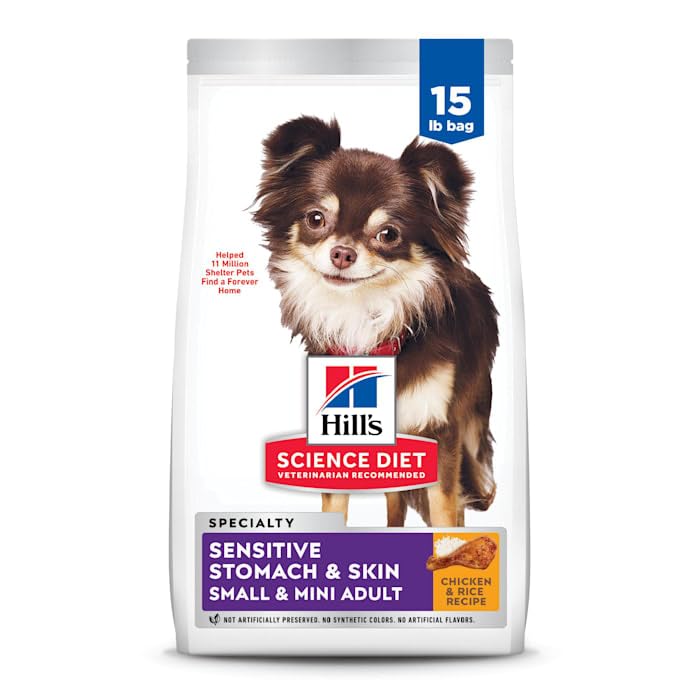 Hill's Science Diet enriched with vitamin E and fatty acids for healthy skin.