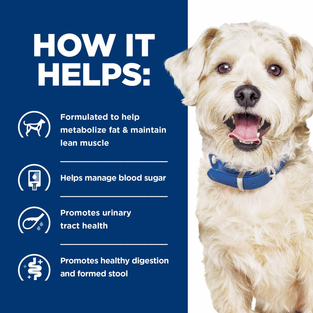 Vet-recommended Hill's Prescription Diet w/d Multi-Benefit label