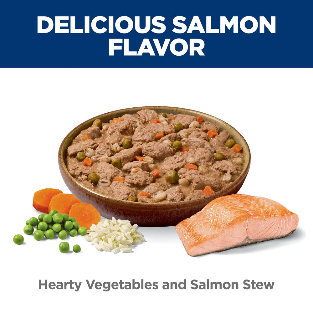 Hill's Science Diet Adult Perfect Weight salmon chunks highlight lean muscle support