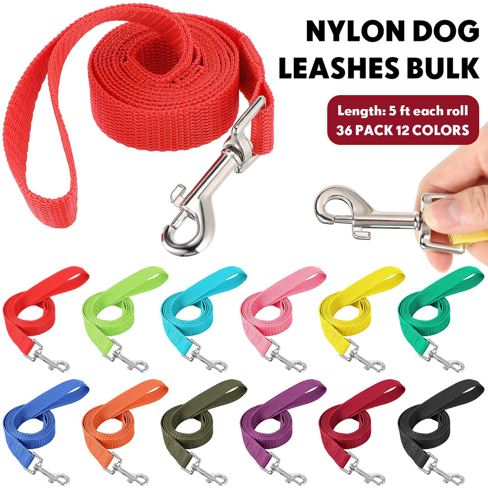 Hillban 5ft nylon leash for small to medium dogs, lightweight and flexible.