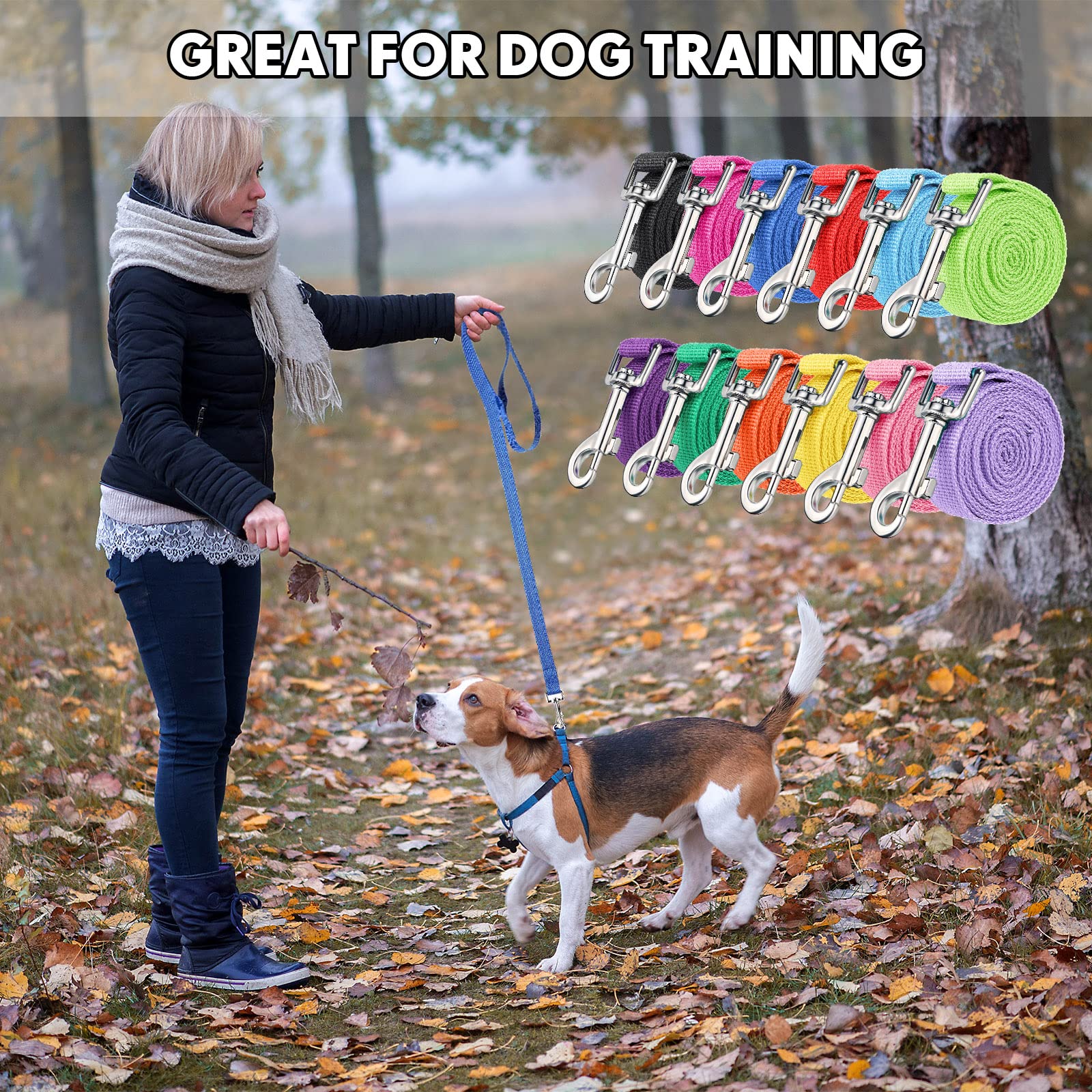 Hillban leash set provides reliable 5 ft length and freedom.