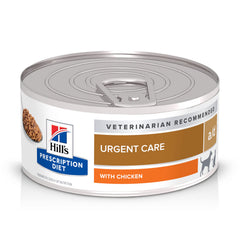 Hill's Prescription Diet a/d Urgent Care front can showing chicken dinner for recovery