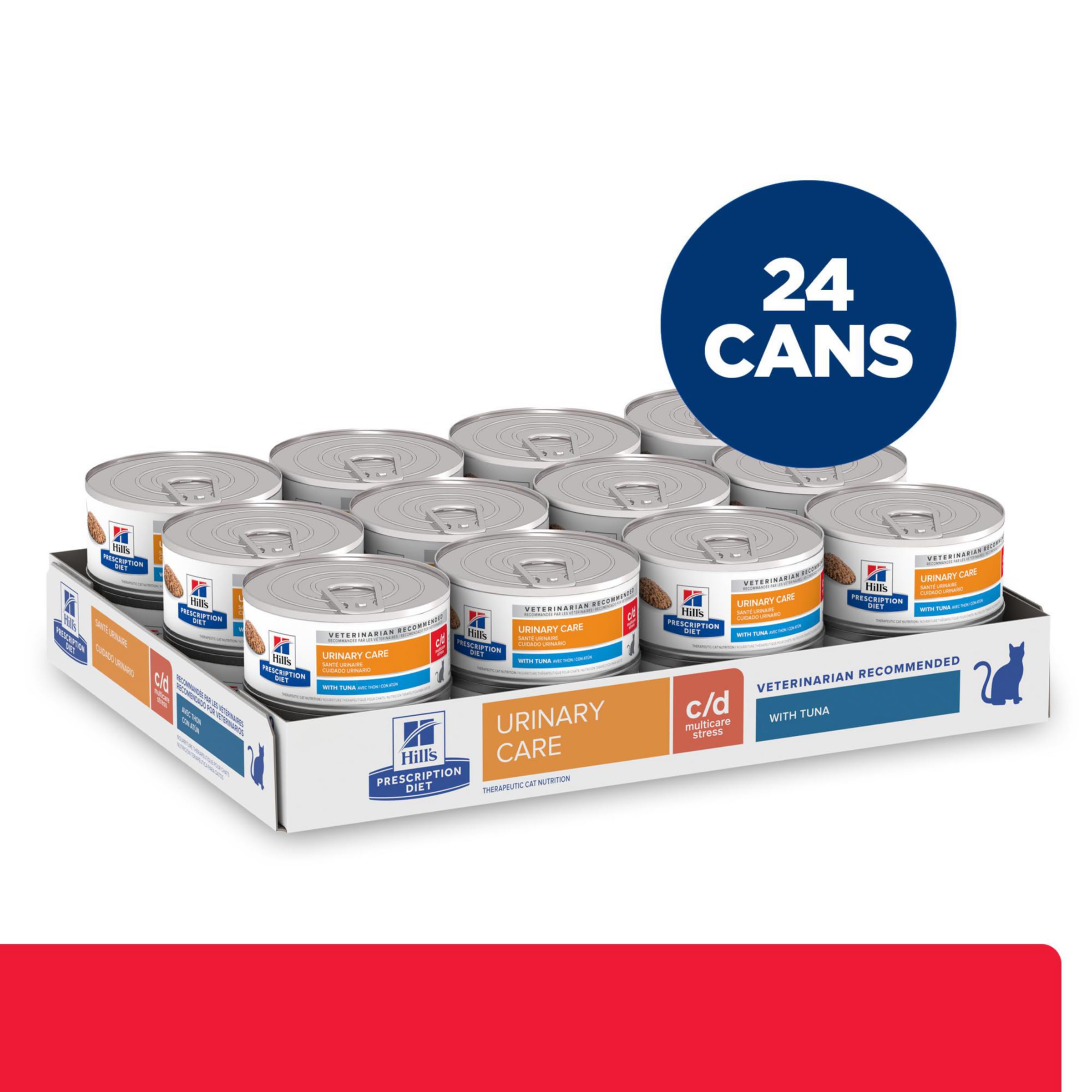 Hill's Prescription Diet c/d Multicare Stress Tuna packaging for clear diet identification