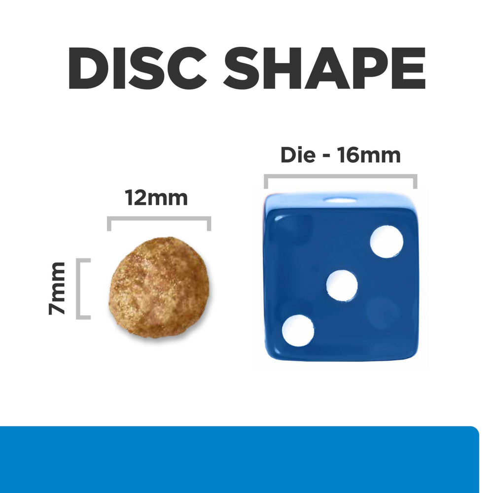 Hill's d/d bag label highlights limited ingredients for easier feeding.