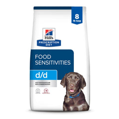 Hill's Prescription Diet d/d potato-venison dry dog food bag supports sensitive dogs