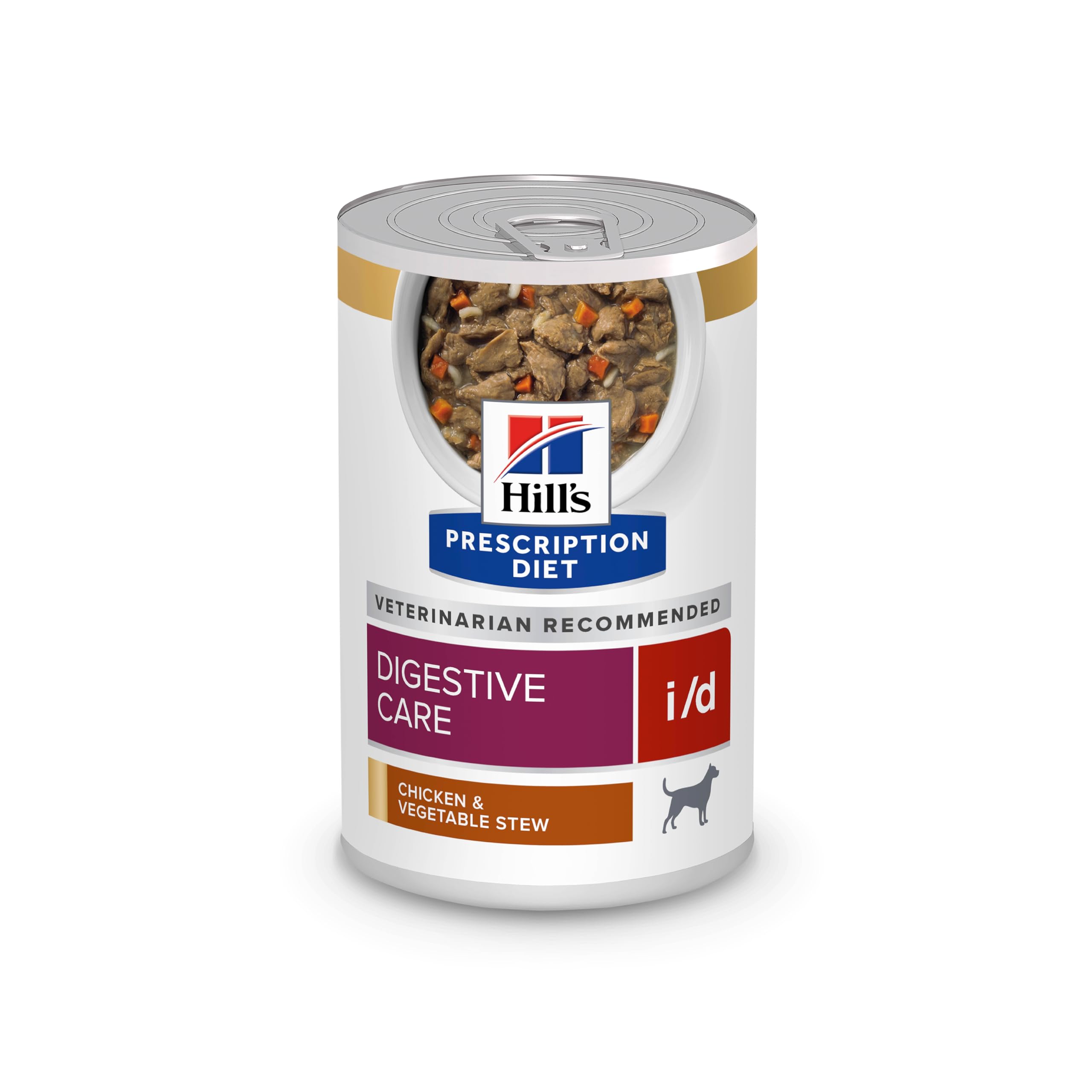 Hill's Prescription Diet i/d wet dog food can with chicken and vegetables supports digestive care