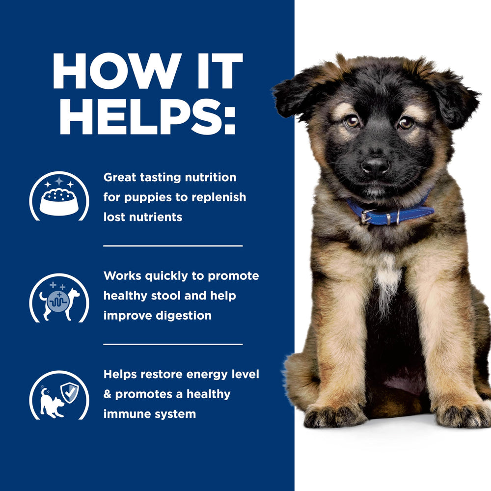 Hill's i/d digestive puppy bag front emphasizing trusted clinical nutrition
