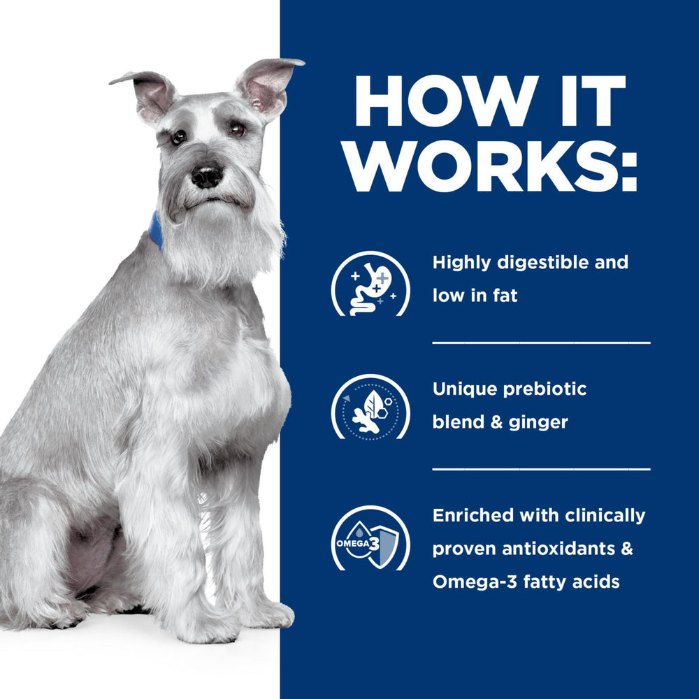 Hill's i/d Low Fat bag image emphasizing immune support antioxidants