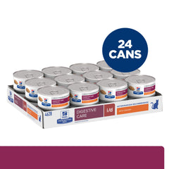 Side-by-side cans of Hill's i/d wet cat food, convenient daily digestive care portions.