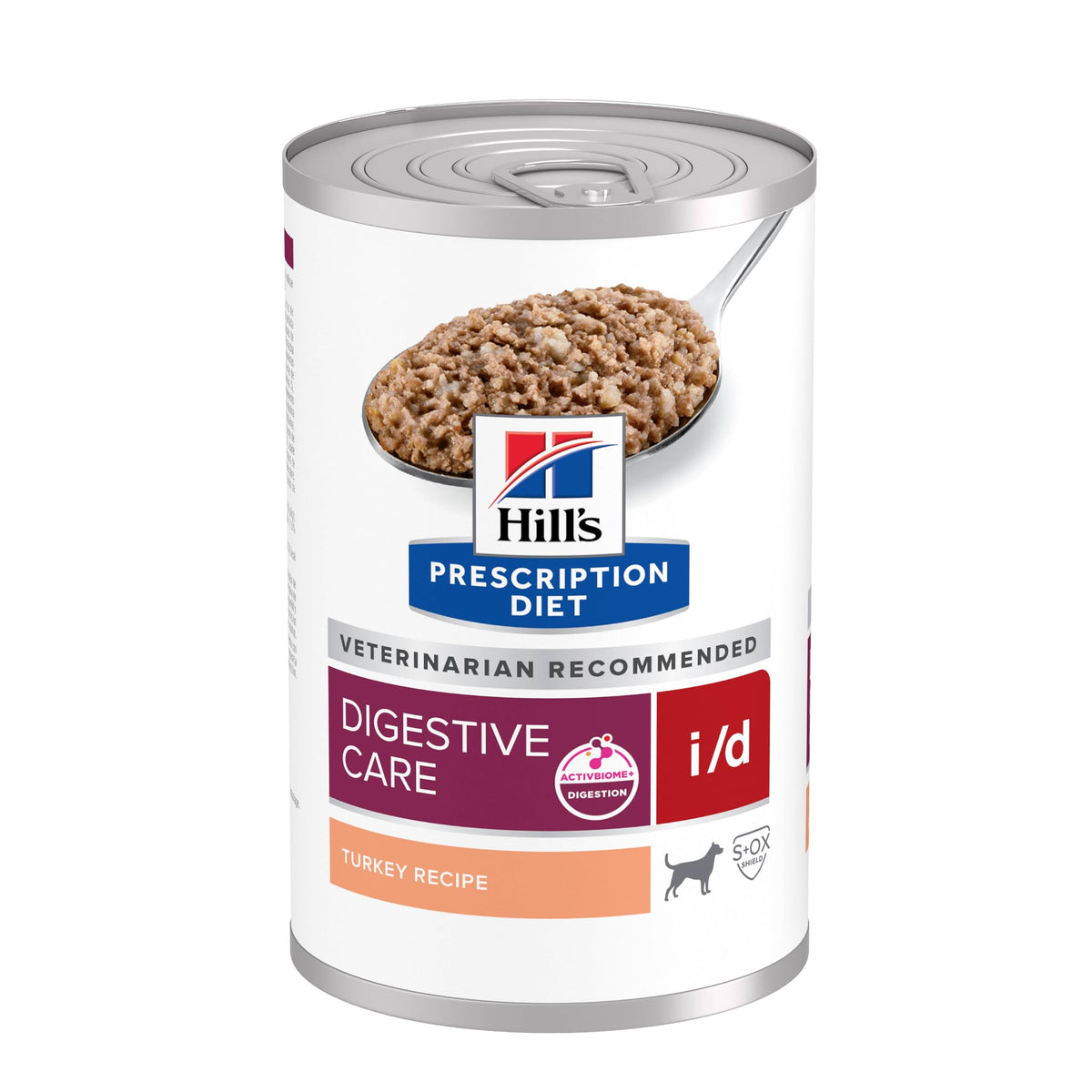 Hill's Prescription Diet i/d wet dog food turkey can front supports easy digestion