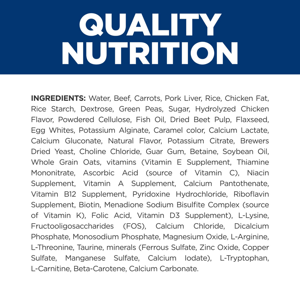 Hill's k/d kidney care ingredient list label
