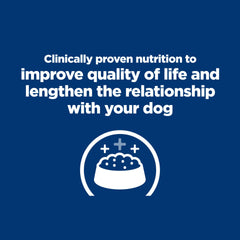 Hill's Prescription Diet k/d Lamb dry dog food kibble close-up emphasizing enhanced appetite trigger