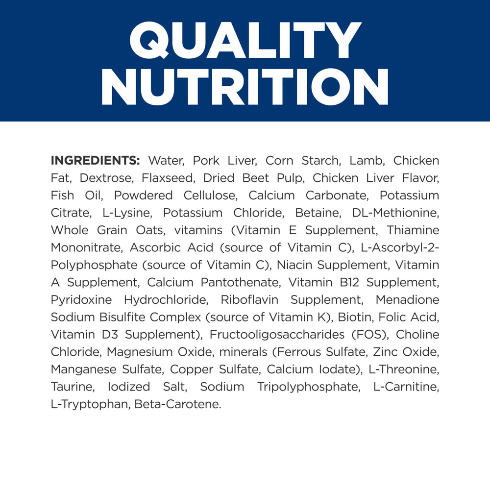 Hill's Prescription Diet k/d lamb food with reduced phosphorus and sodium for kidney health