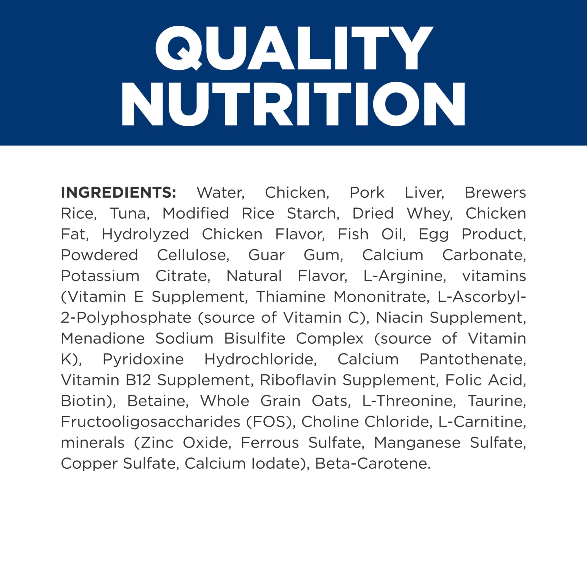 Hill's k/d tuna wet cat food serving with easy, measured portions.