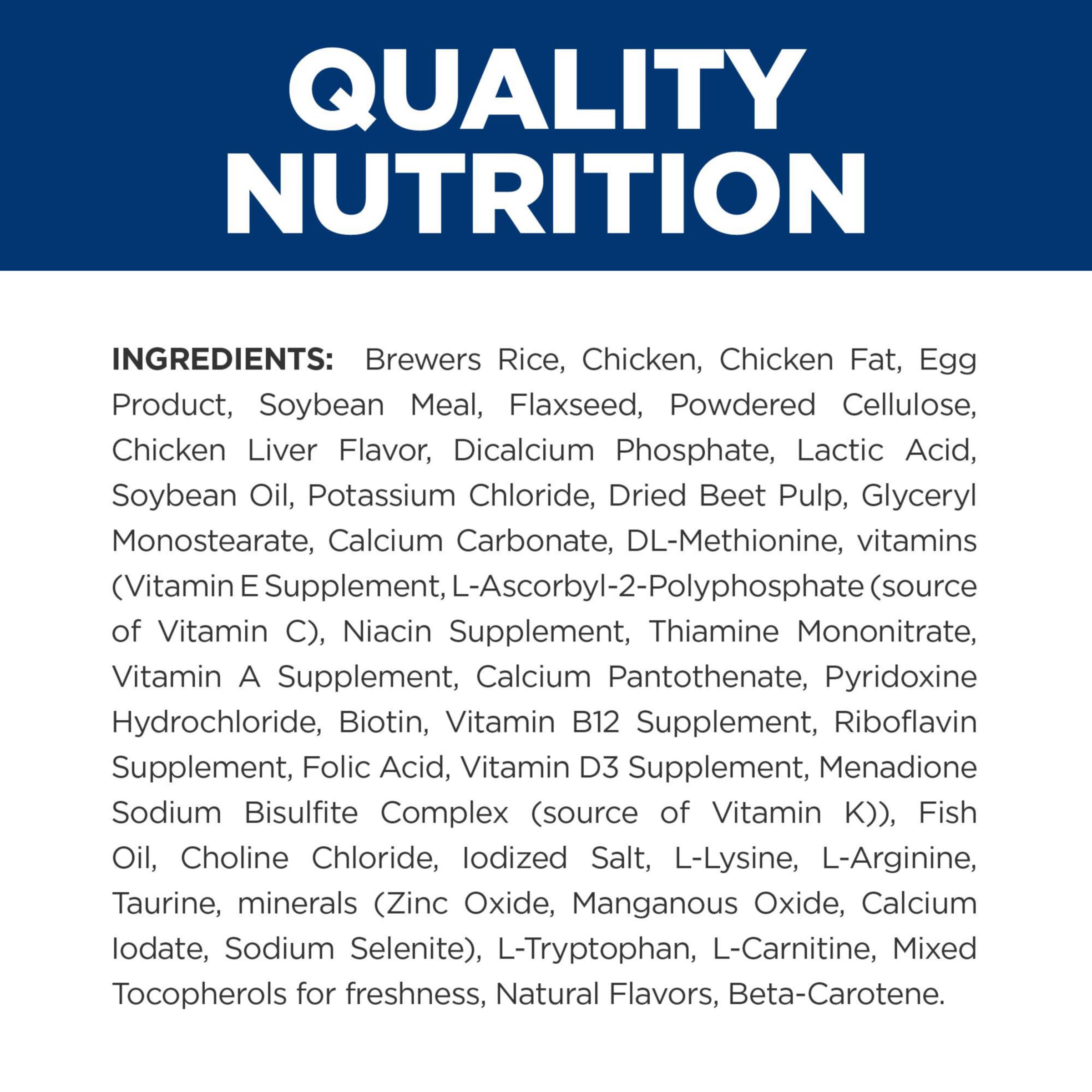 Hill's l/d chicken-flavor kibble in a bowl offers a tasty, balanced feeding option.