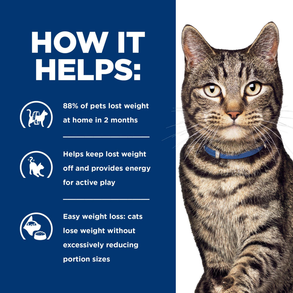 Hill's Prescription Diet Metabolic cat food bag open for easy pouring