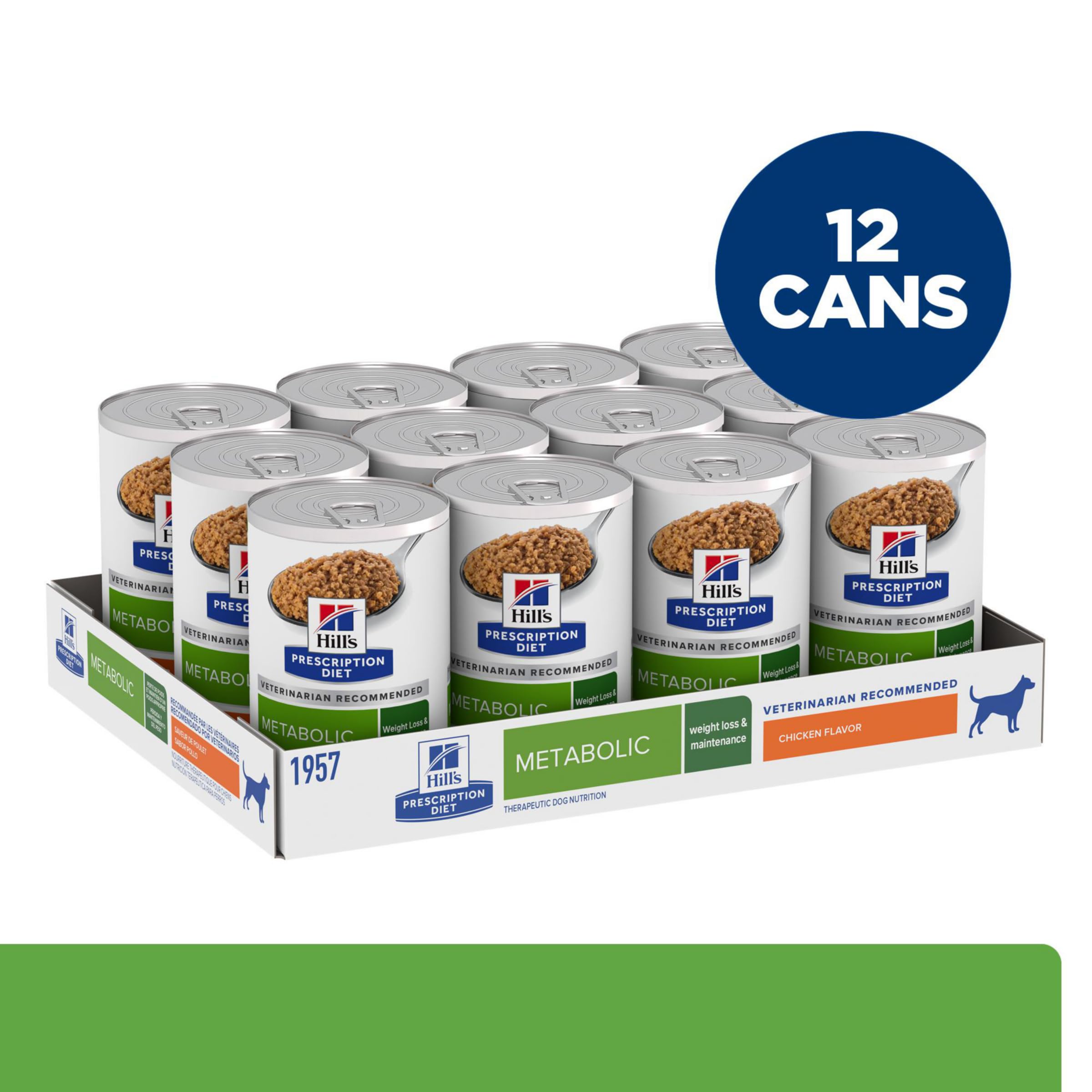Hill's Metabolic wet dog food serving in bowl, convenient feeding