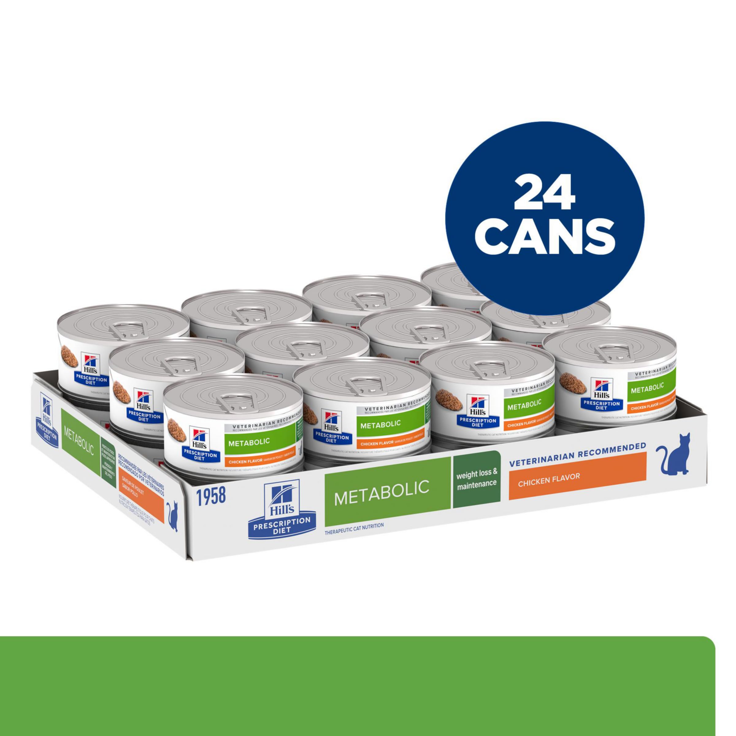 HILL'S Metabolic wet cat food can with chicken in light gravy.